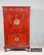 Code:A033<br/>Description: Red Cabinet<br/>Please call Laura @ 81000428 for Special Price<br/>Size:96X56X151Cm